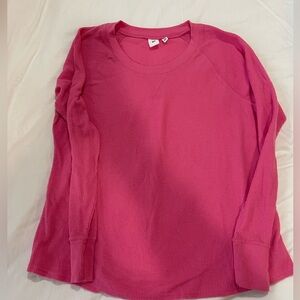 BP Nordstrom Brand Pink Long Sleeve Thermal Top